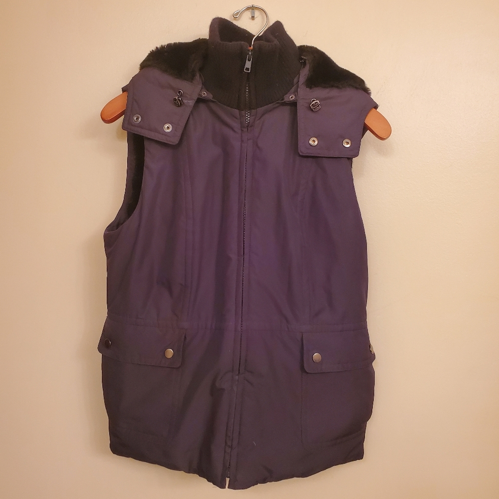 ANN TAYLOR black puffy vest SIZE S